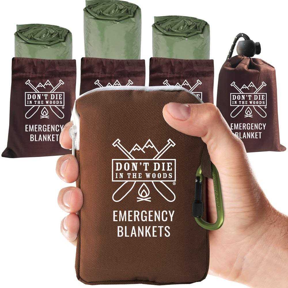 Don’t Die In The Woods Emergency Blankets Thermal Mylar Space
