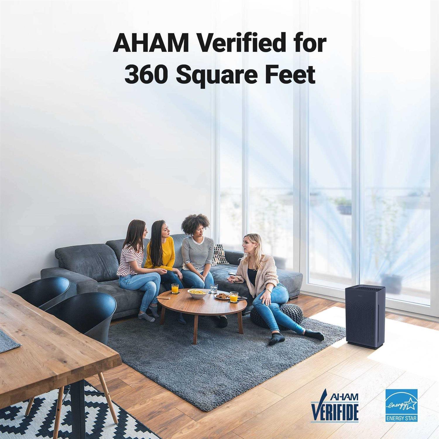 Winix AM80 True HEPA Air Purifier with Washable Odor Control Carbon Filter 786A18