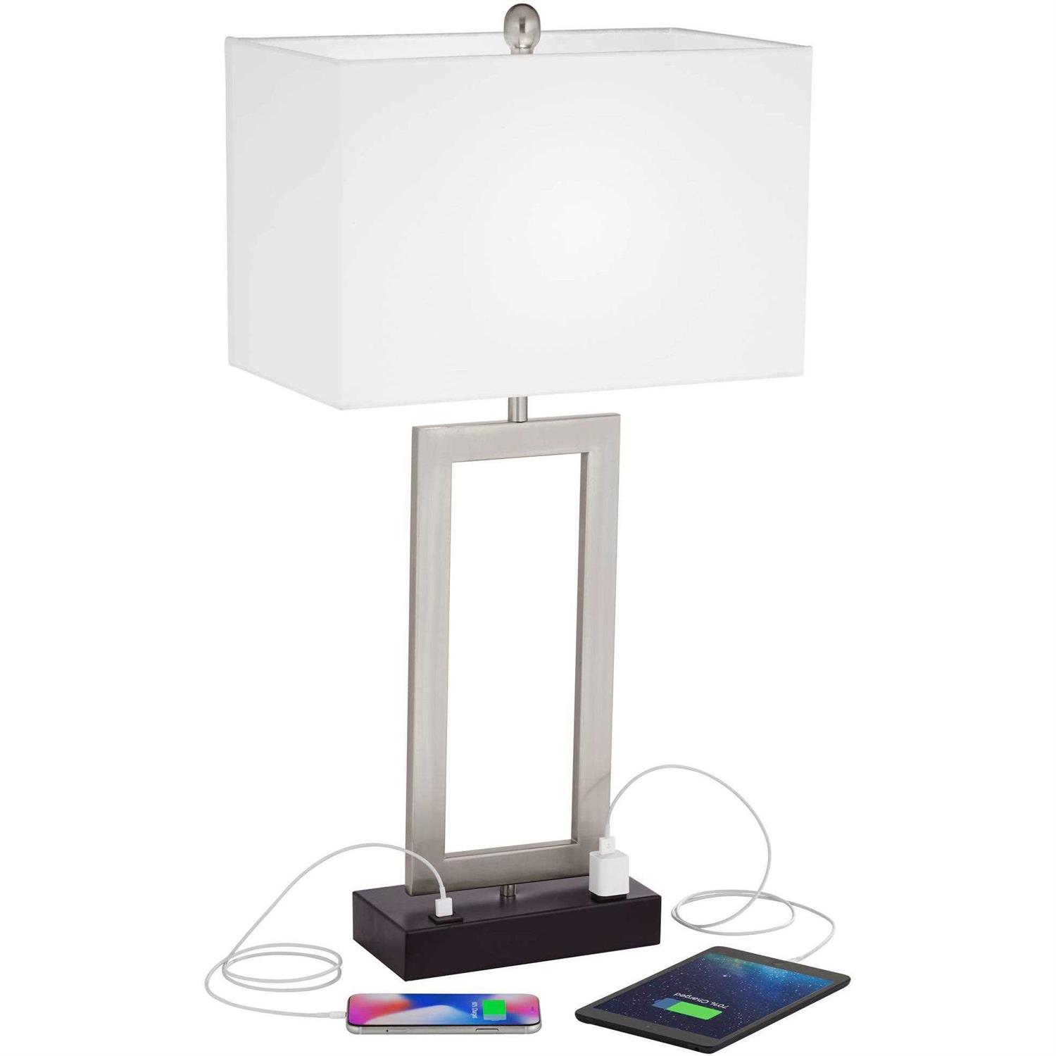 360 Lighting Todd Modern Table Lamp USB and AC Power Outlet in Base 30 Tall