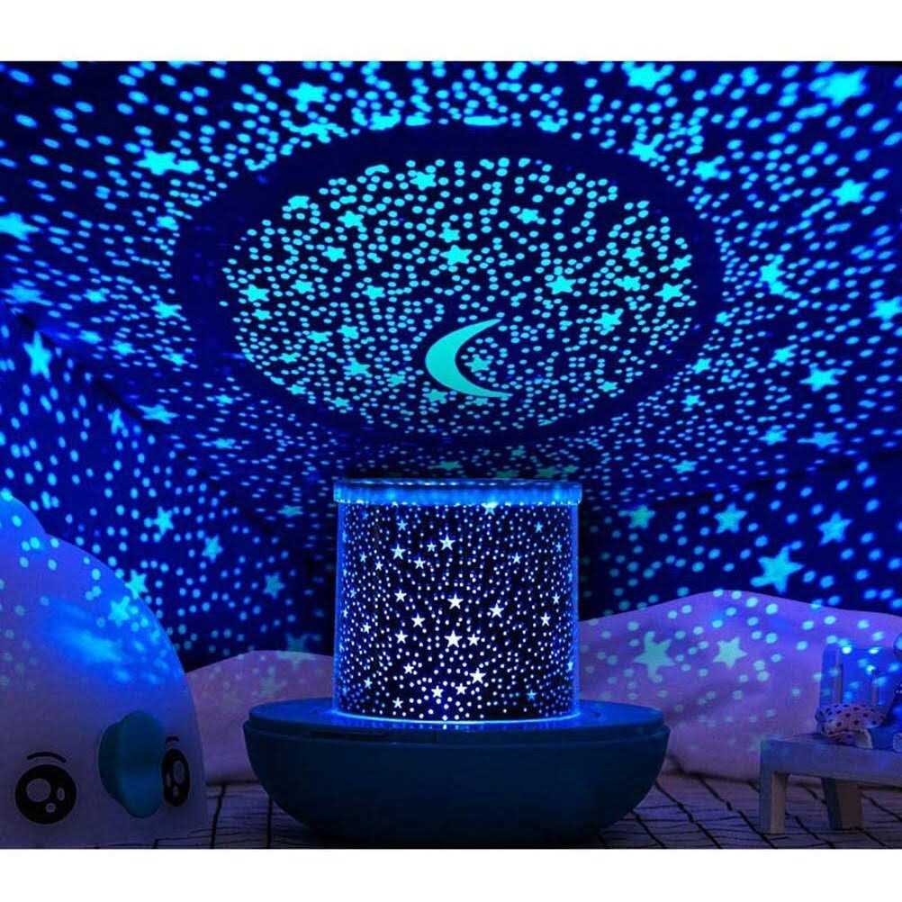 Winice Remote Control and Timer Design Seabed Starry Sky Rotating LED Star Projector for Bedroom