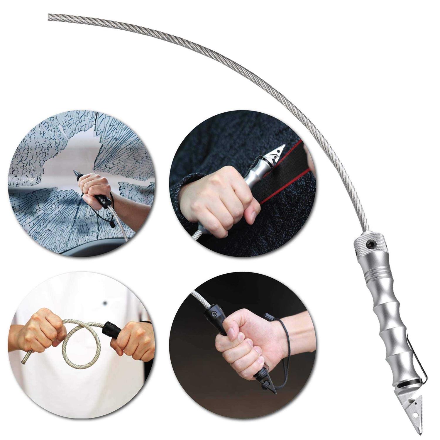 Stinger Whip Car Emergency Tool with Seat Belt Cutter and Window Breaker