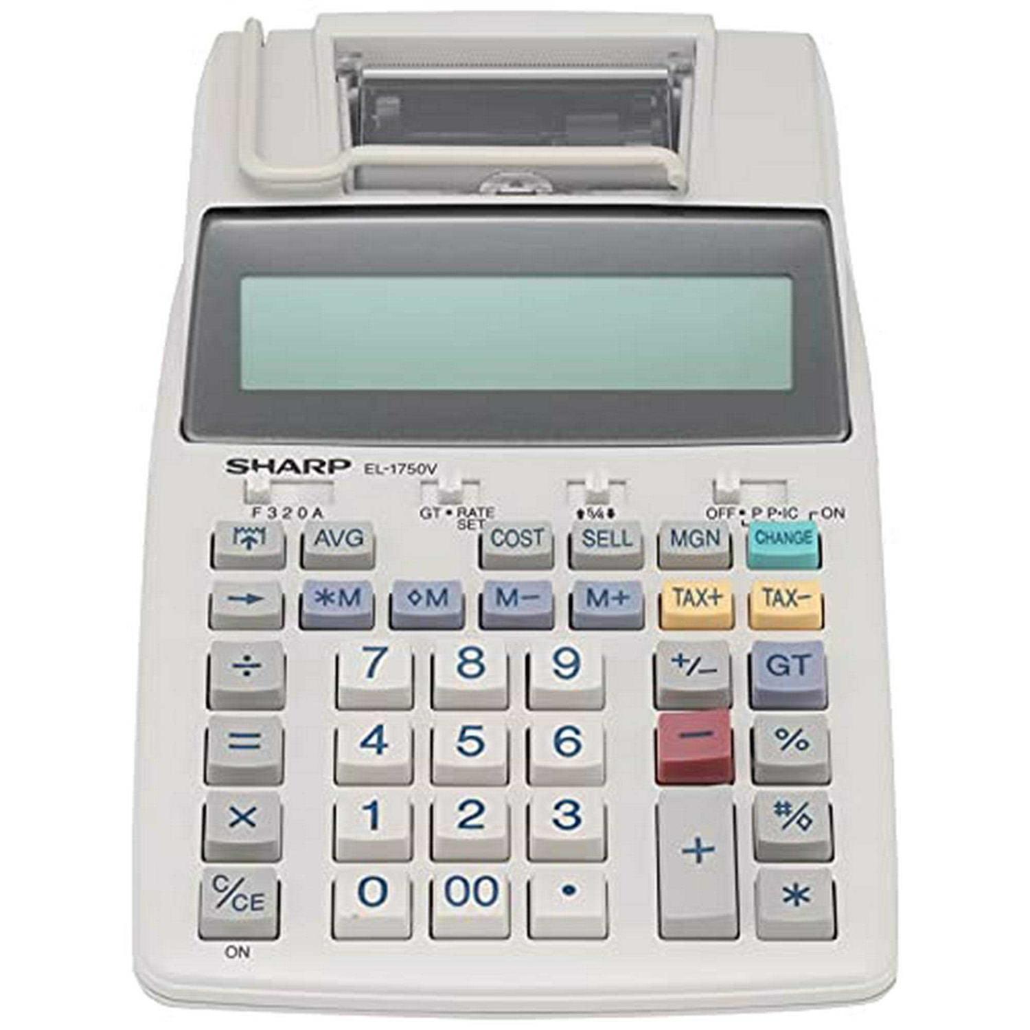 Sharp printer calculator Semi desktop type 12 digit El-1750v
