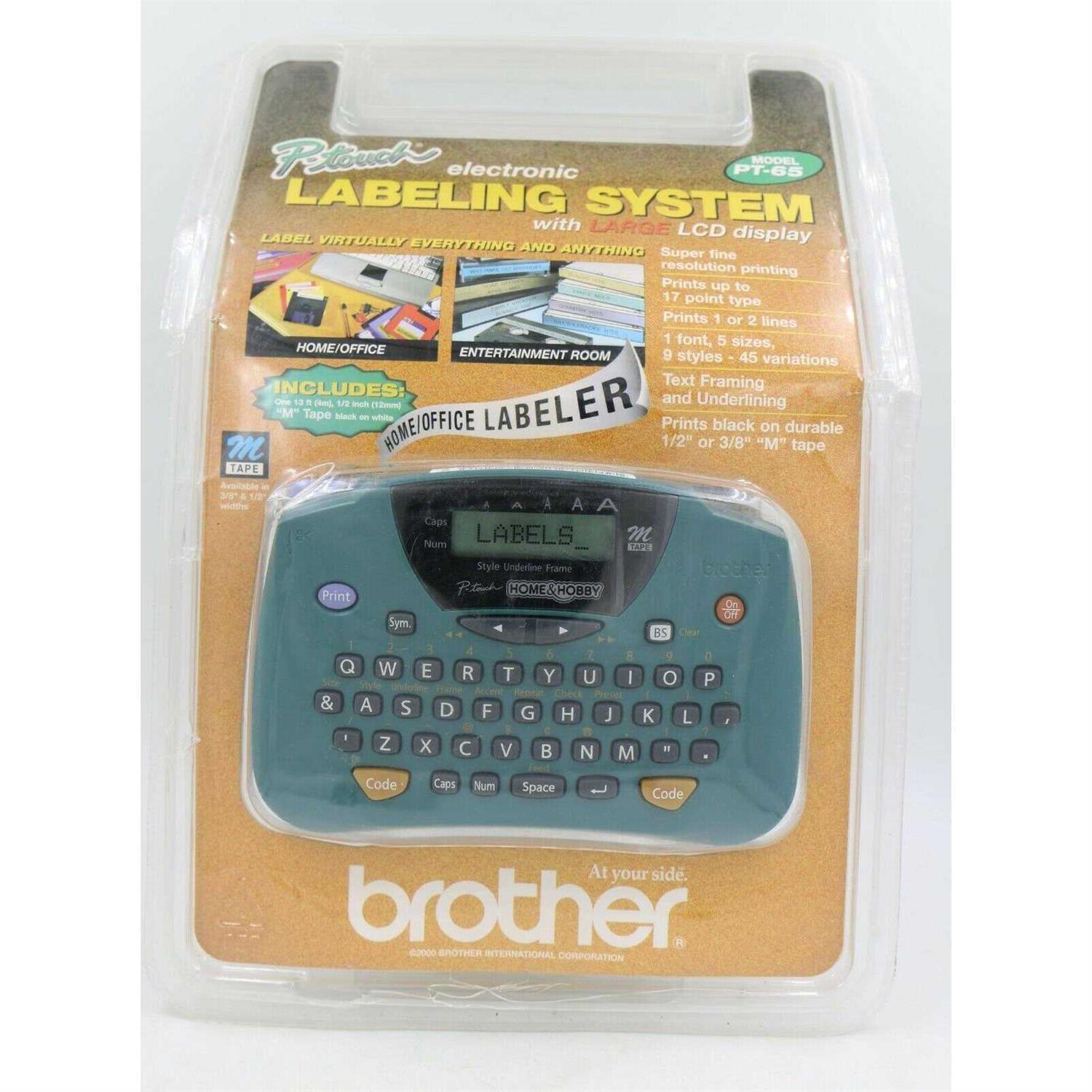 Brother Pt-65 P-Touch Home And Hobby Labeler With Lcd Screen