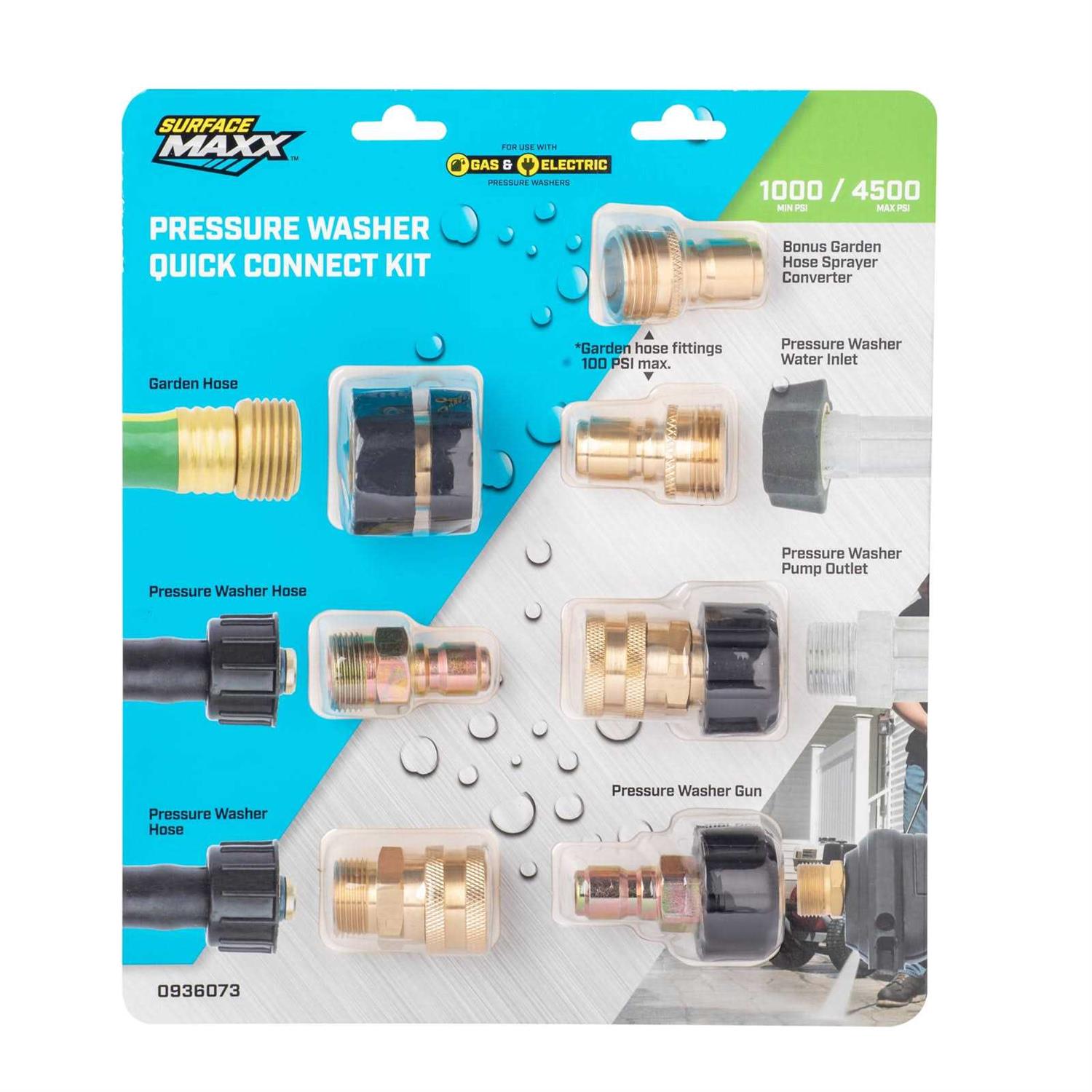 SurfaceMaxx Pressure Washer Quick Connect Kit SGY-PWA78