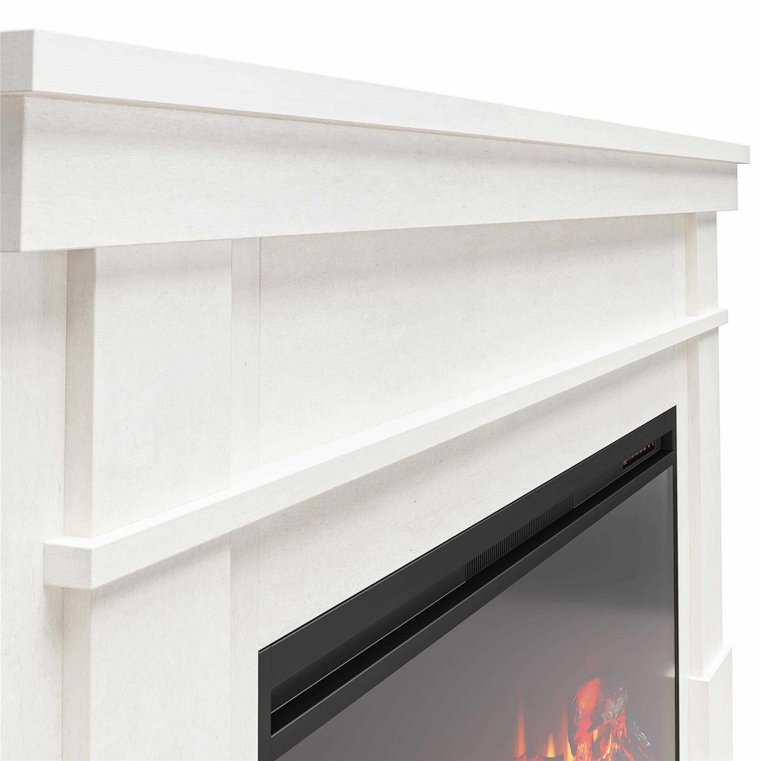 Ameriwood Home Elmcroft Wide Mantel with Linear Electric Fireplace