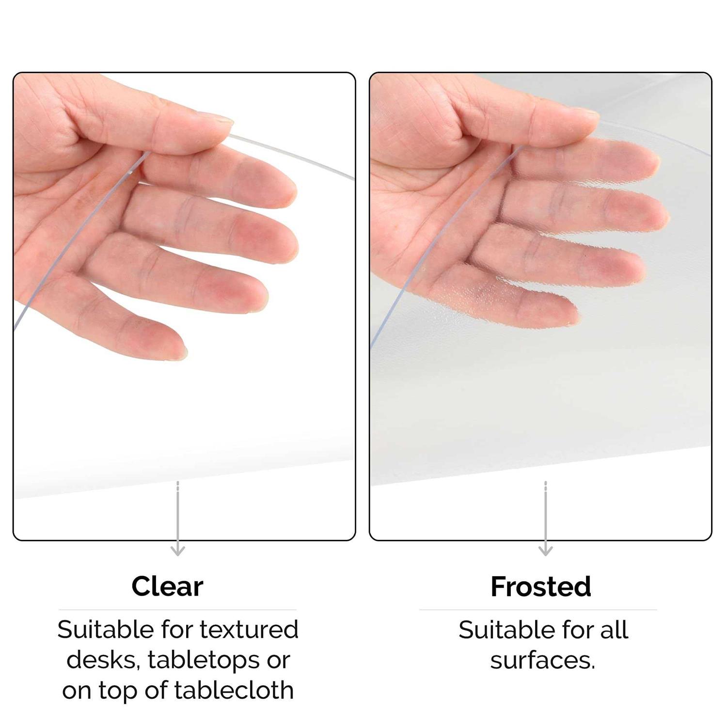 Clear Desk Mat on top of desks 24 x 14 inches