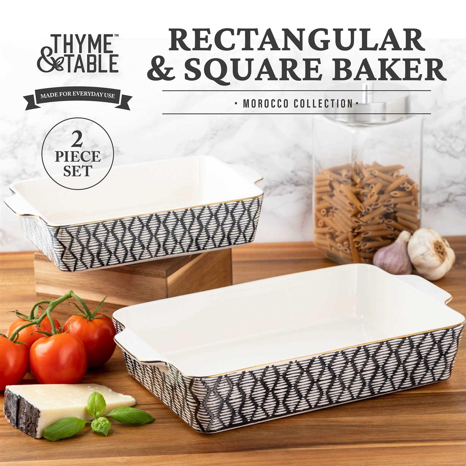 Thyme & Table Stoneware Square & Rectangular Baker