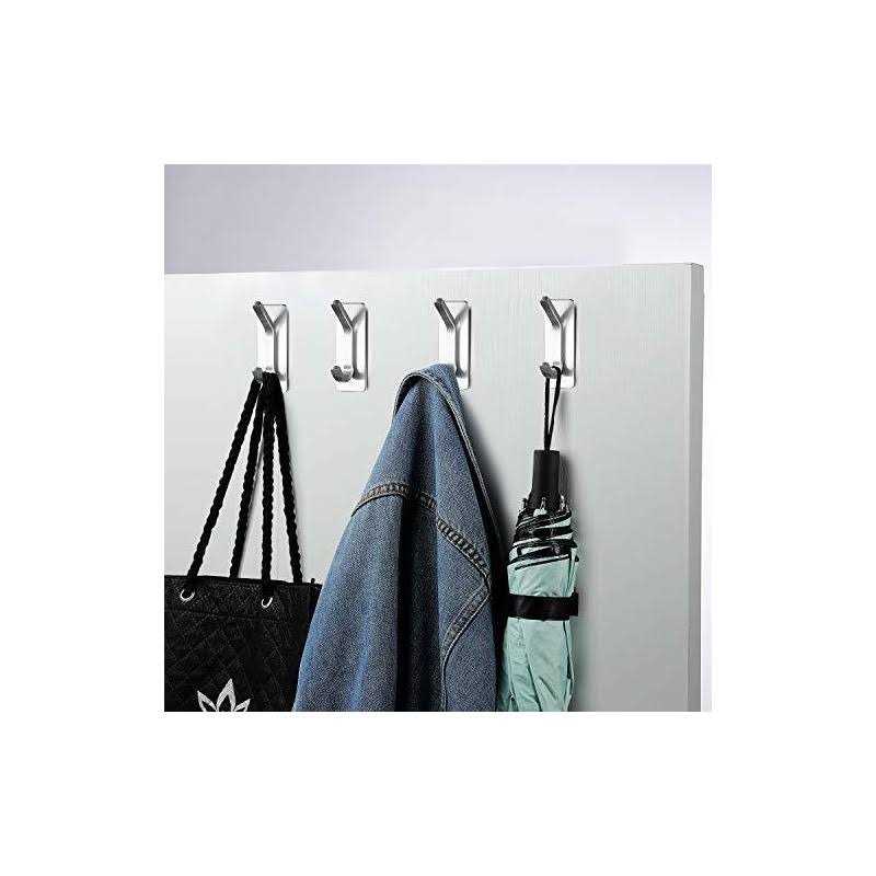 YIGII Towel Hook/Adhesive Hooks Wall Hooks for Coat/Robe/Towels Stick on Bathroom/Kitchen