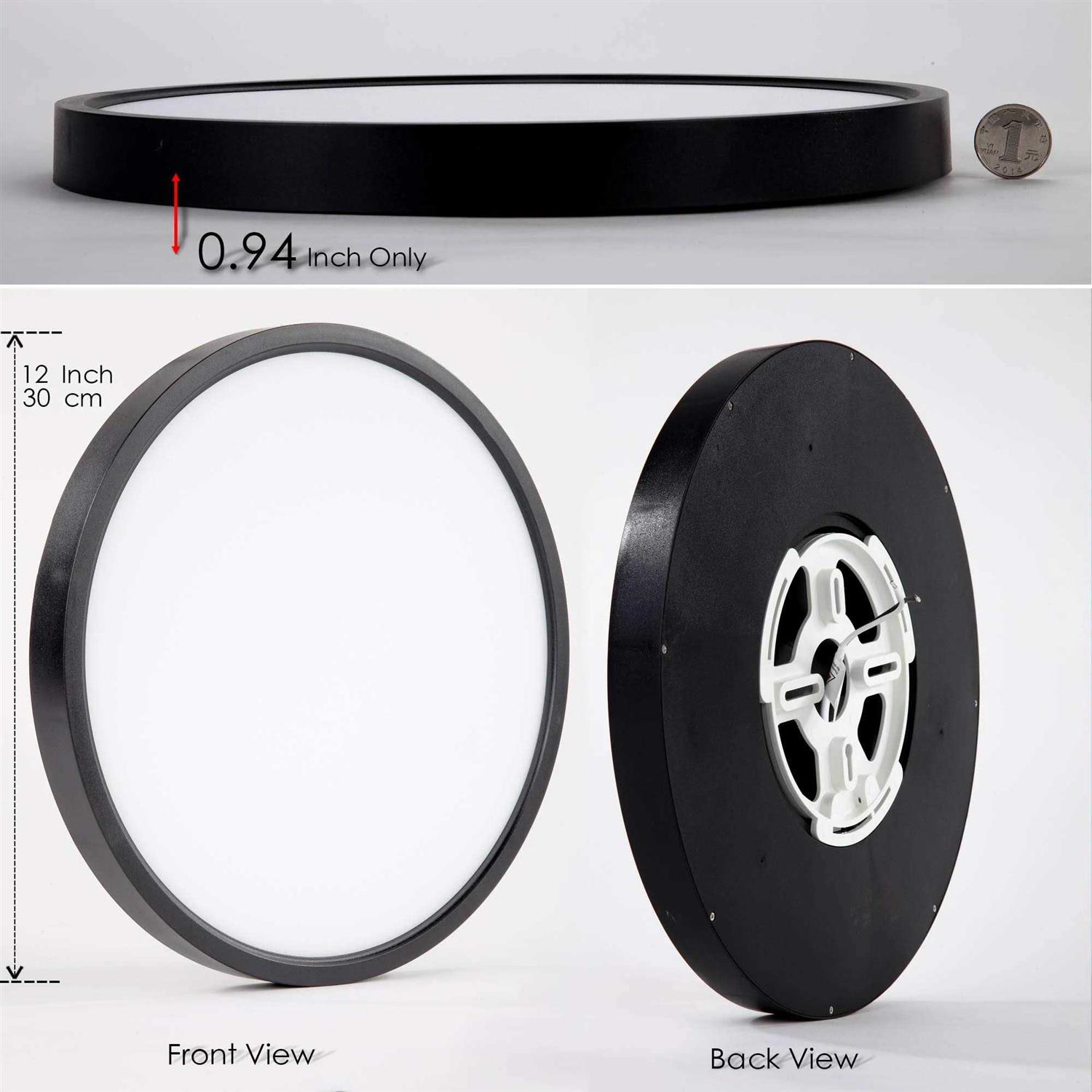 TALOYA Flush Mount 12 Inch Ceiling Light20w Surface Mount LED Light Fixture for Bedroom Kitchen3 Color Temperatures in One