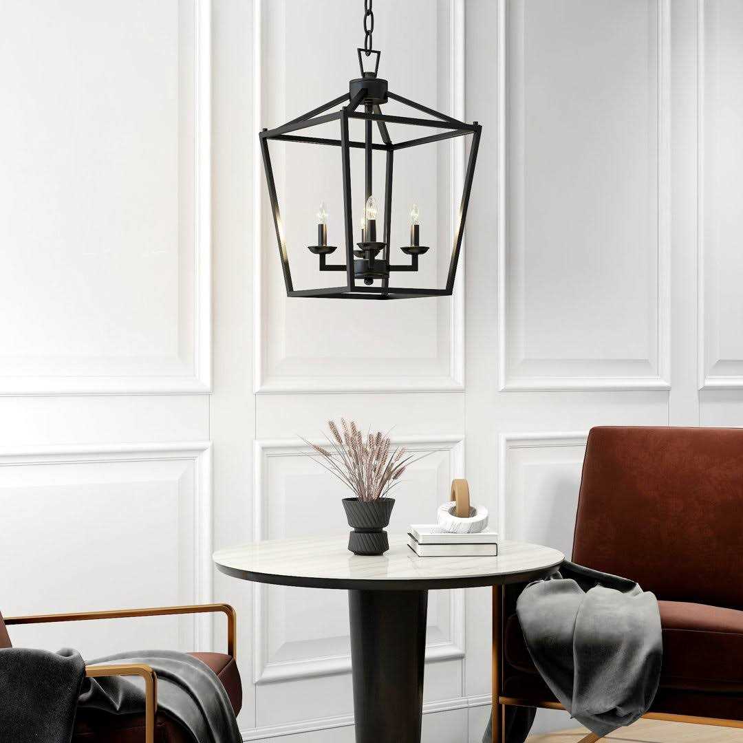Boothby 4 Light Lantern Geometric Pendant Andover Mills Finish