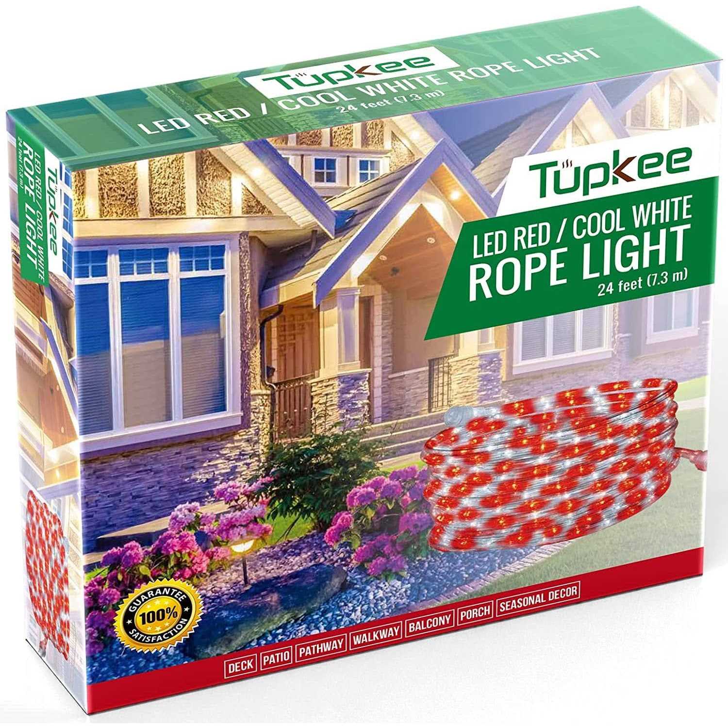 Tupkee LED Rope Light 24 Feet, for Indoor and Outdoor use