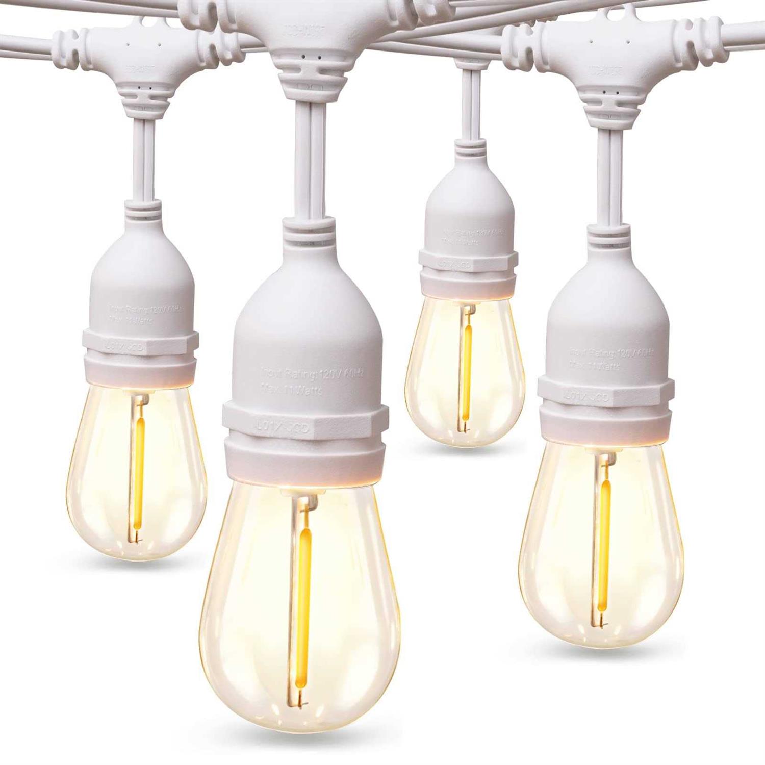 addlon Outdoor String Lights Commercial Grade Weatherproof Strand Edison Vintage Bulbs