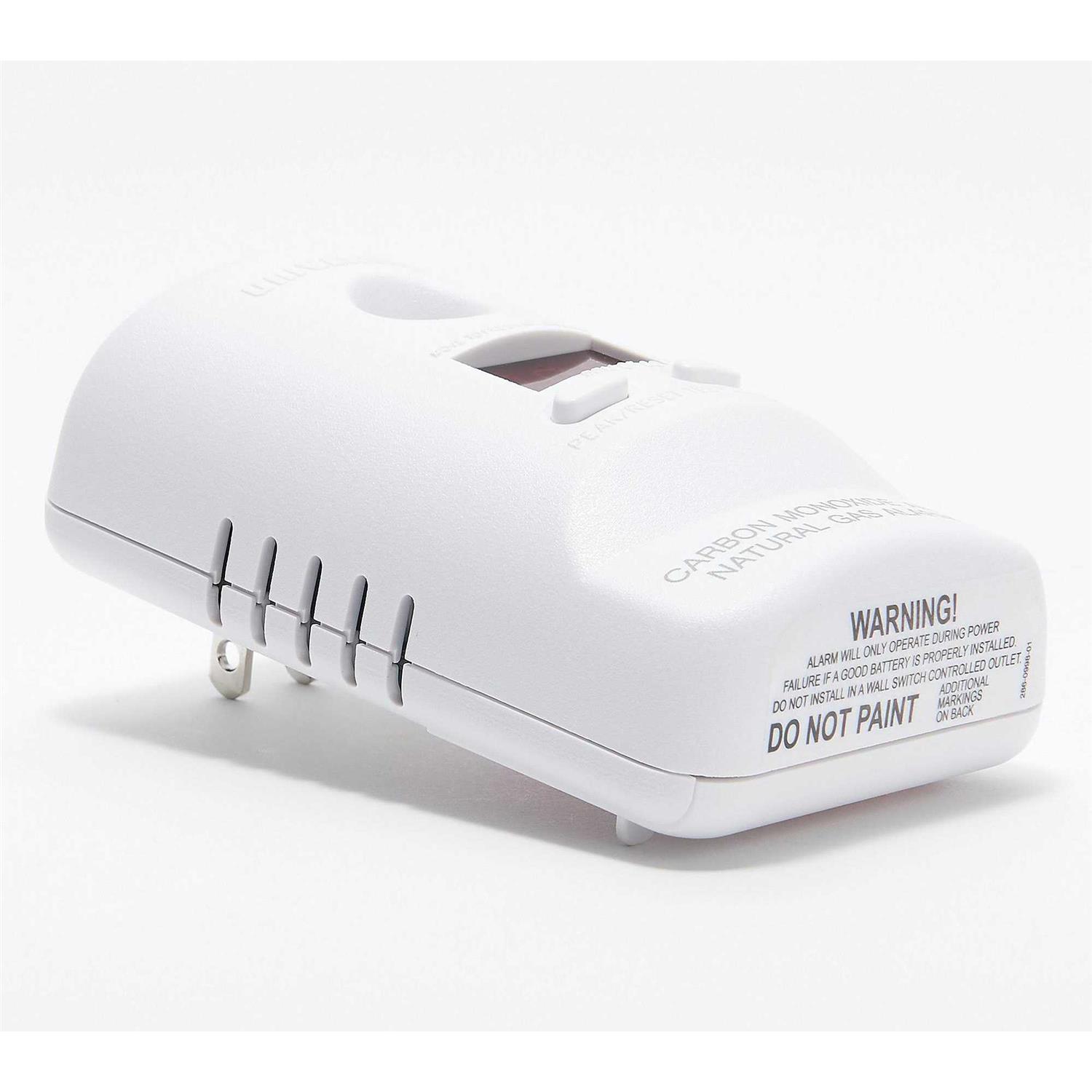 Universal Security Instruments Plug-In, 2-In-1 Carbon Monoxide and Natural Gas Detector MCND401B
