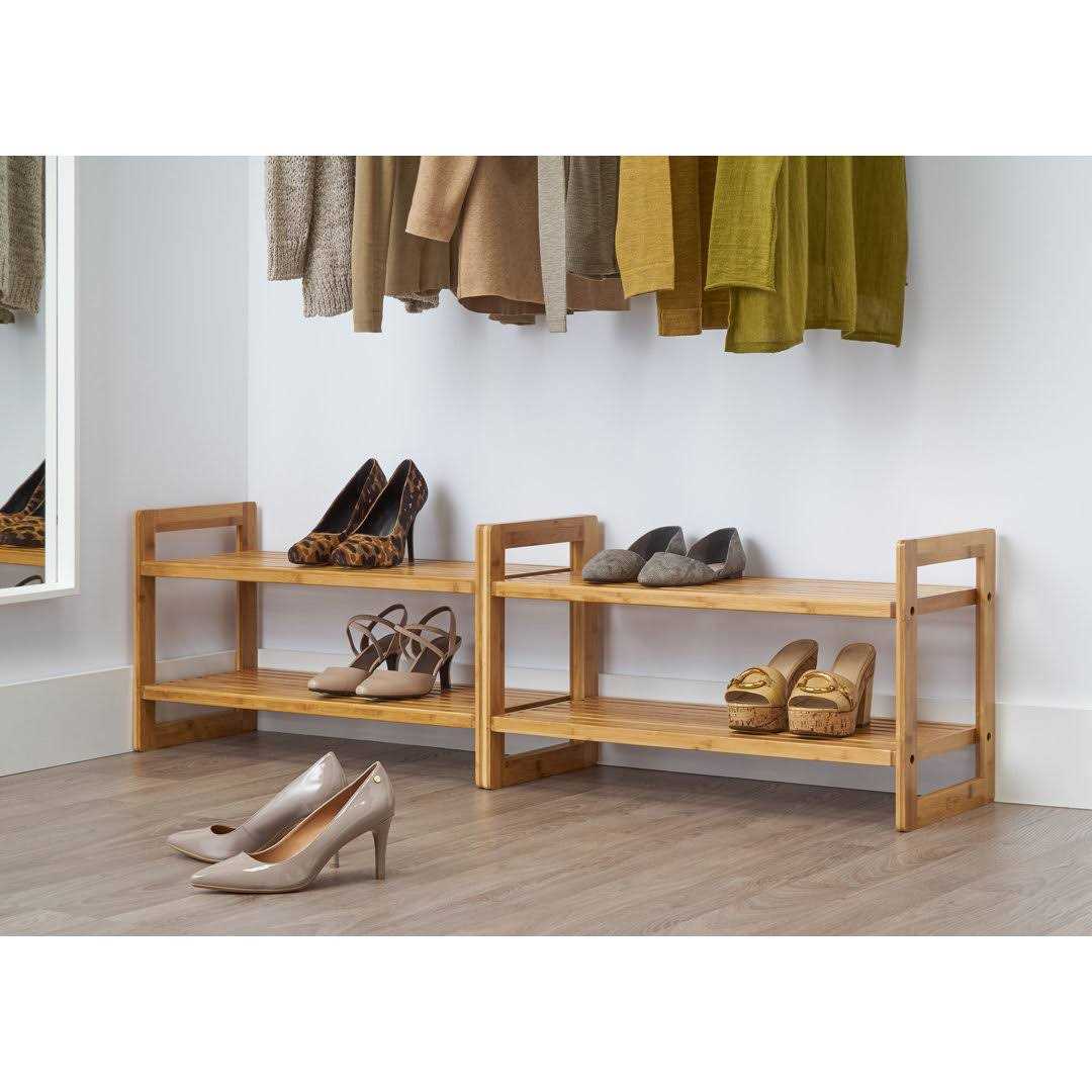 12 Pair Stackable Shoe Rack Dotted Line