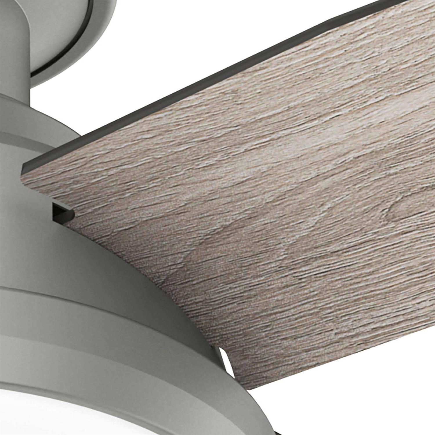 44 Hunter Dempsey LED Matte Silver Ceiling Fan with Remote 51757