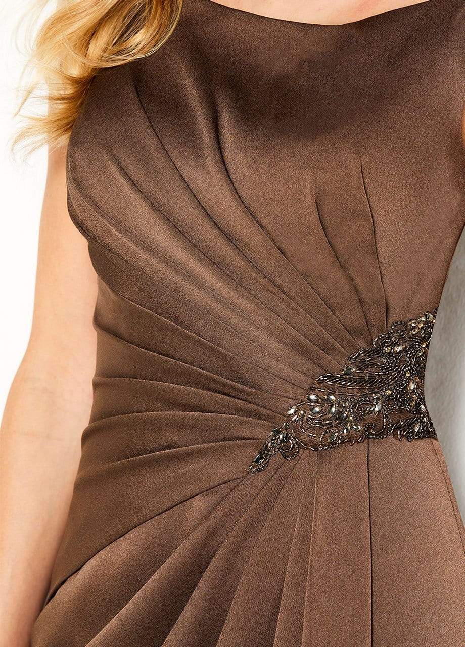 219676 Embellished Bateau Sheath Dress