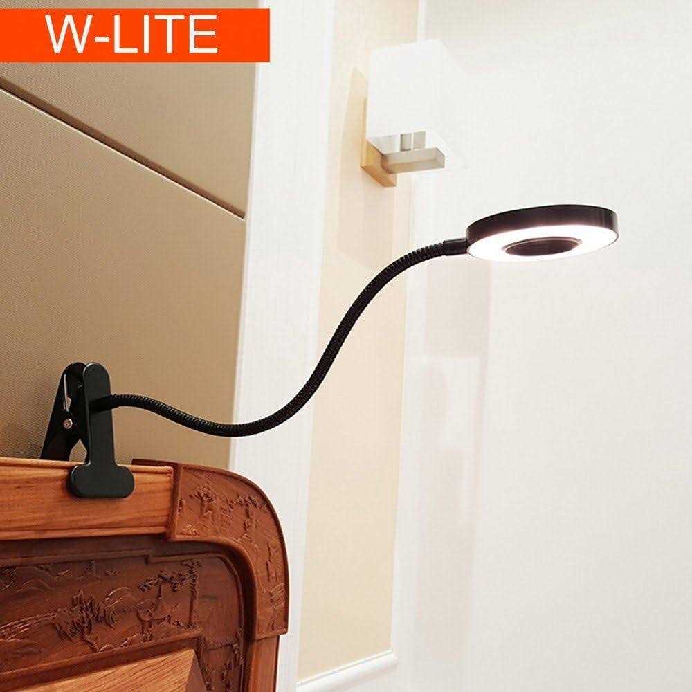 W-LITE DINGLILIGHTING DLLT LED USB Reading Light Clip Laptop Lamp for Book,Piano,Bed Headboard,Desk