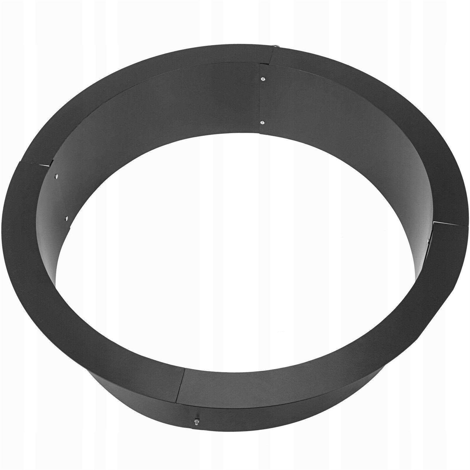VEVOR Fire Pit Ring 45-Inch Outer/39-Inch Inner Diameter 3.0mm Thick Heavy Duty Solid Steel Fire Pit Liner DIY Campfire Ring Above or In-Ground SKHP45X39X10YC001V0
