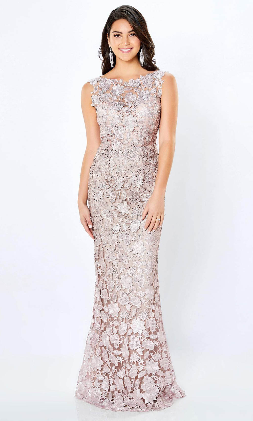 119958 Ombre Lace Trumpet Dress