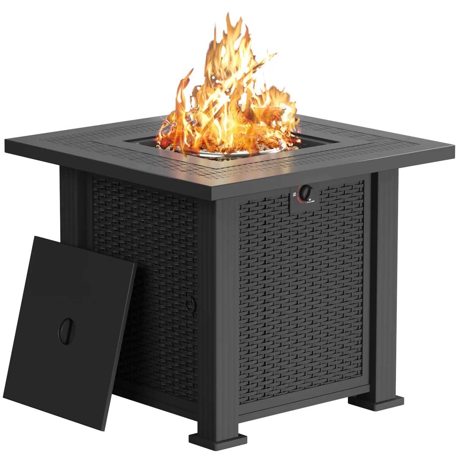 Devoko 28 Square 50000 BTU Propane Fire Pit Table