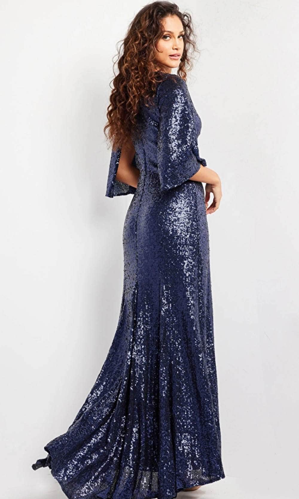 Kimono Sleeve Evening Gown