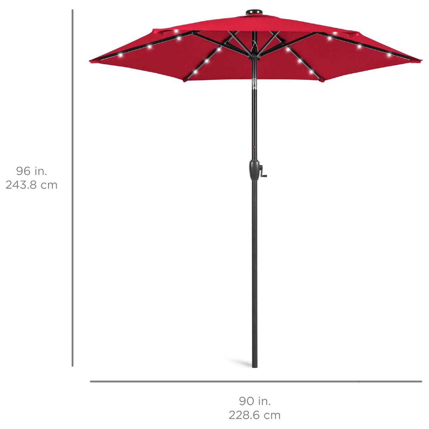 Best Choice Products 7.5ft Outdoor Solar Patio Umbrella for Deck