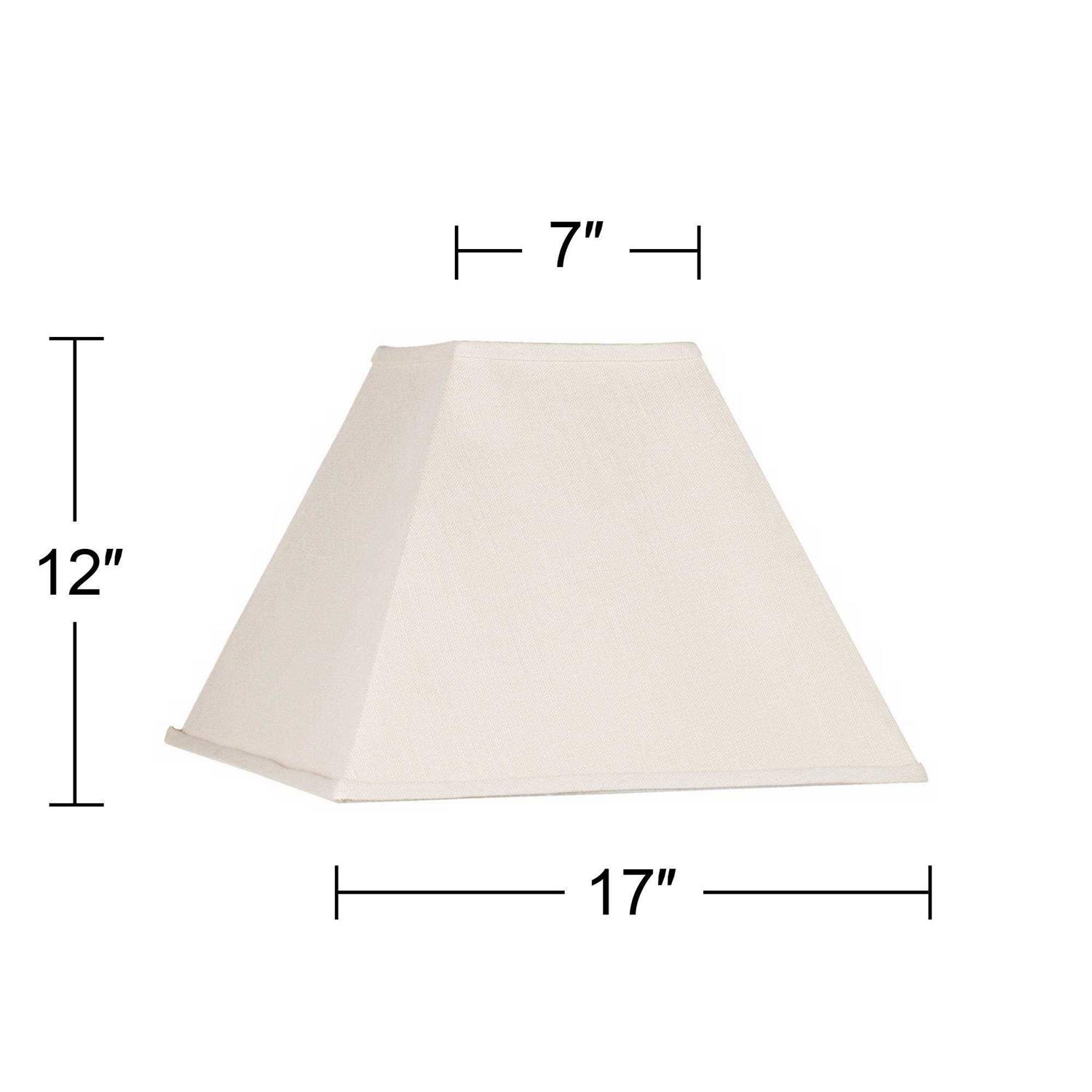 Brentwood Beige Linen Square Lamp Shade 7X17x13