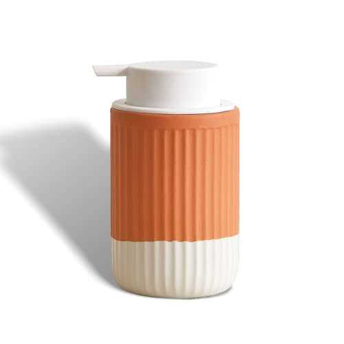 ABBI NIMO Ceramic Hand Soap Pump Foam Dispenser Speckled Rippled Bubble Up Foam Dispenser Bottle