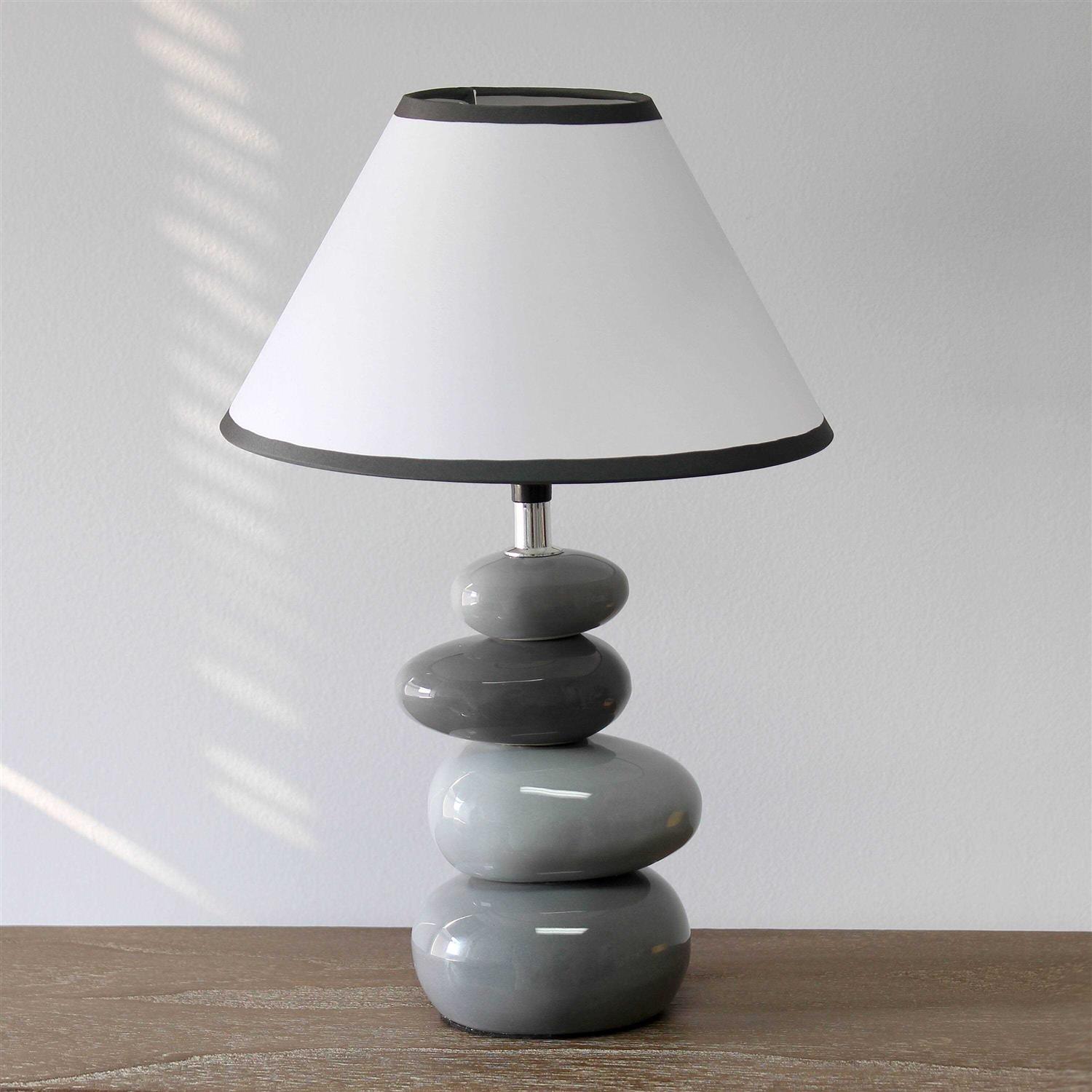 All the Rages Simple Designs Ceramic Stone Table Lamp