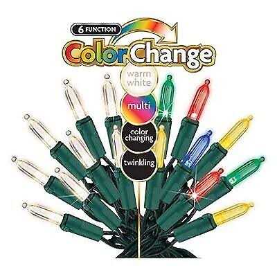 Sylvania 100 Light Stay-Lit LED 6 Function Traditional Glass Look Bulb Icicle Set V44902-88