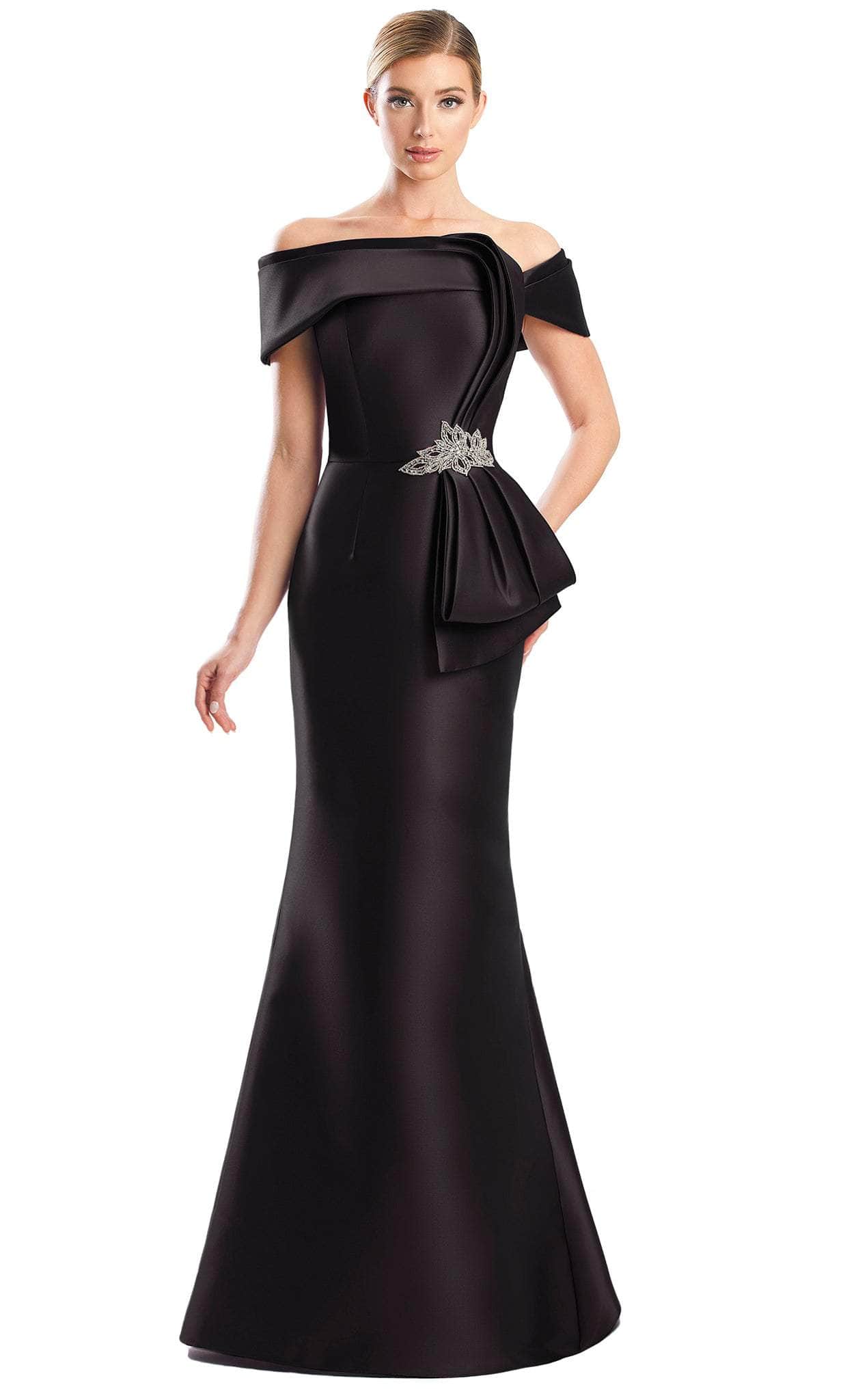 Draped Side Sash Formal Dress