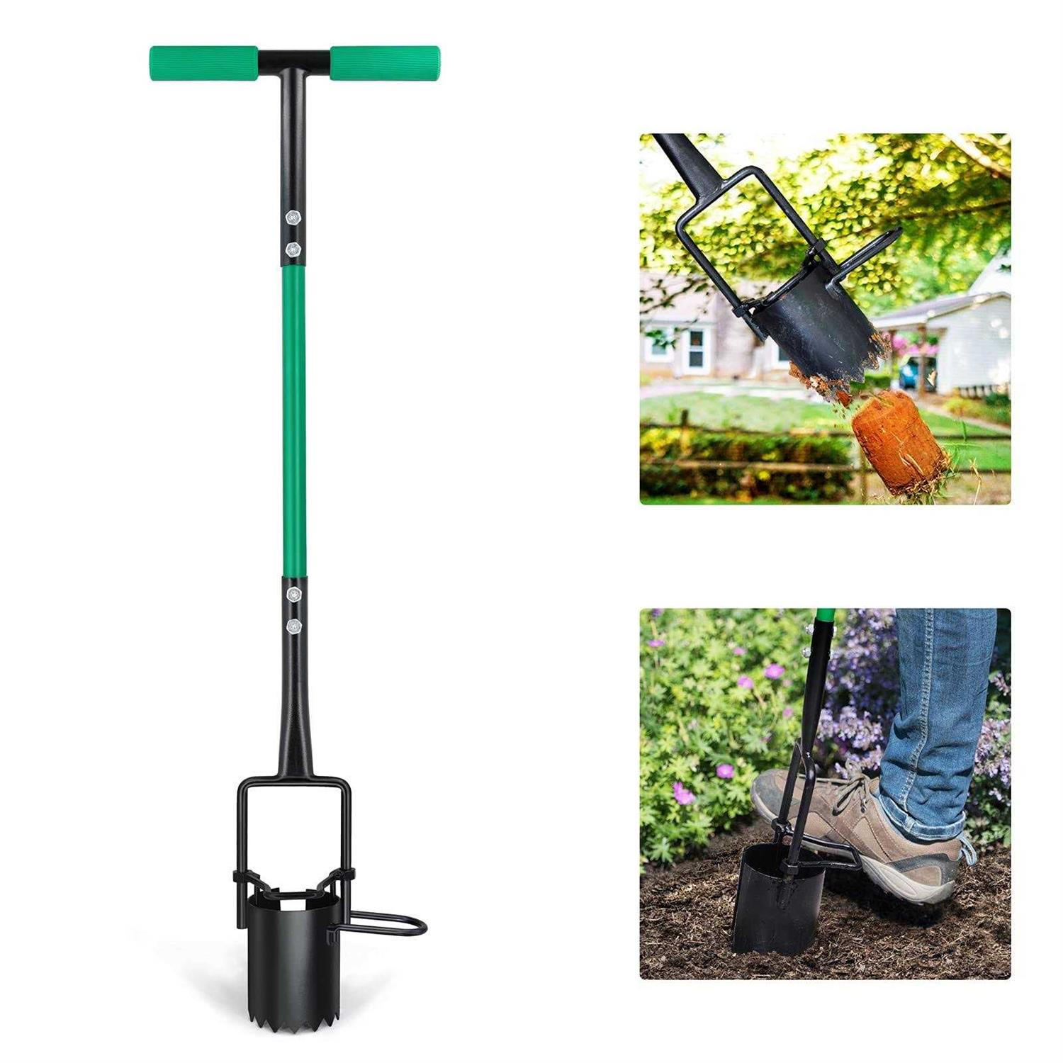 Altdorff 5-in-1 Lawn and Garden Tool Updated Bulb Planter Long Handle for Digging