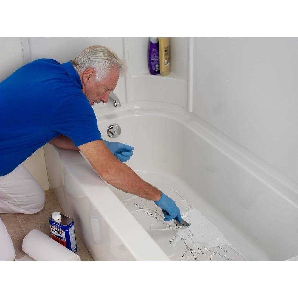 16 in. W x 36 in. L Bathtub Floor Repair Inlay Kit in White