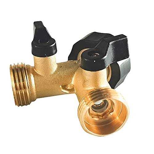 Brass Garden Hose Splitter 2 way Heavy Duty Brass Hose Y Splitter 2 Valves