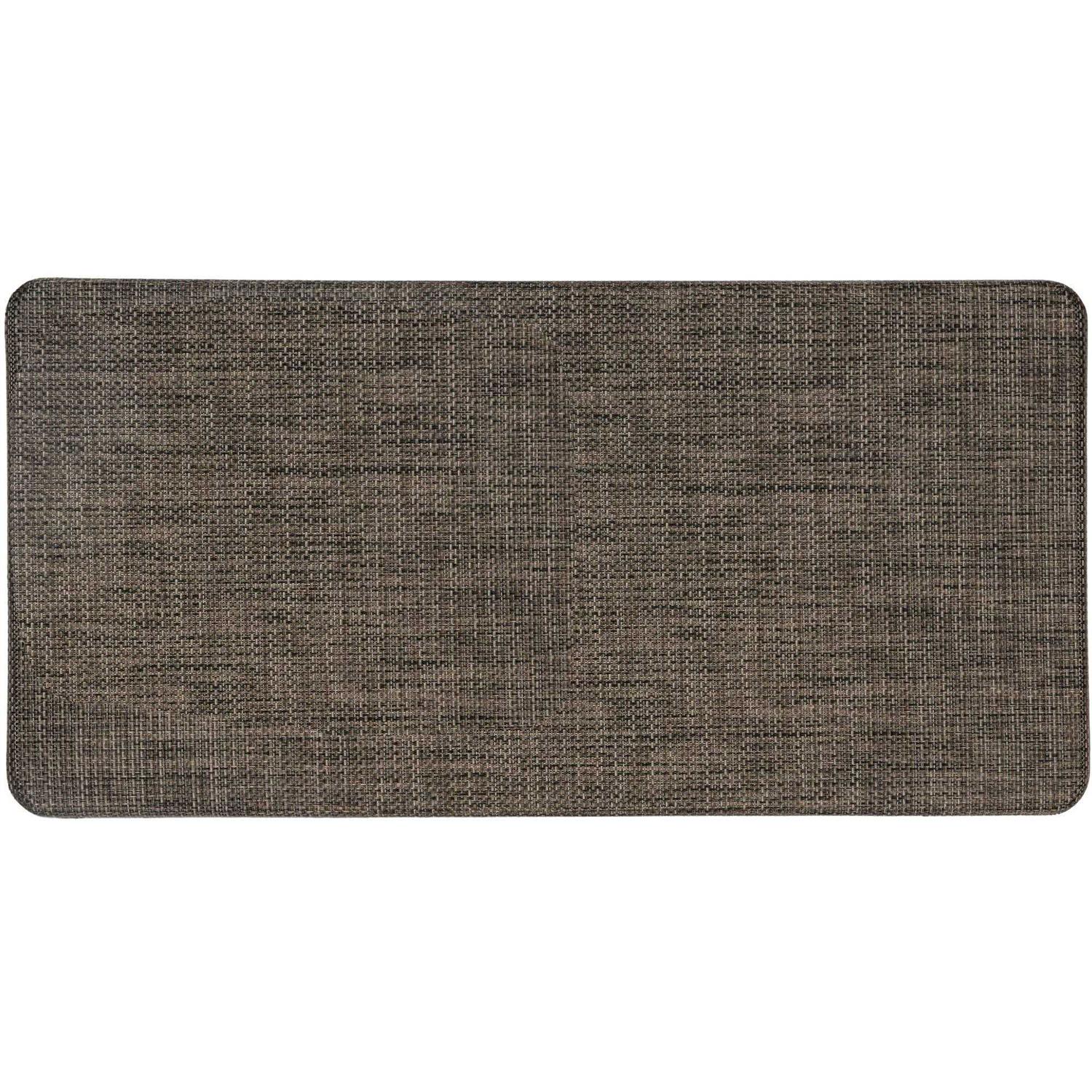 World Rug Gallery Textured Beige Anti-fatigue Mat