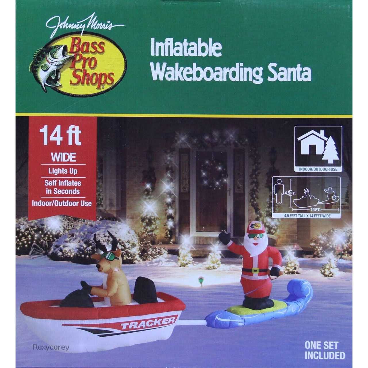 Bass Pro Shops Iatable Wakeboarding Santa