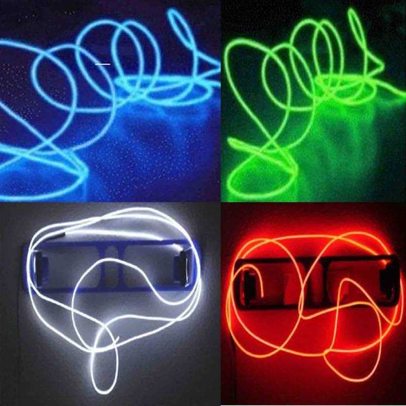 Tdltek 4 Pack 15ft Neon Glowing Strobing Electroluminescent Wire /el Wire