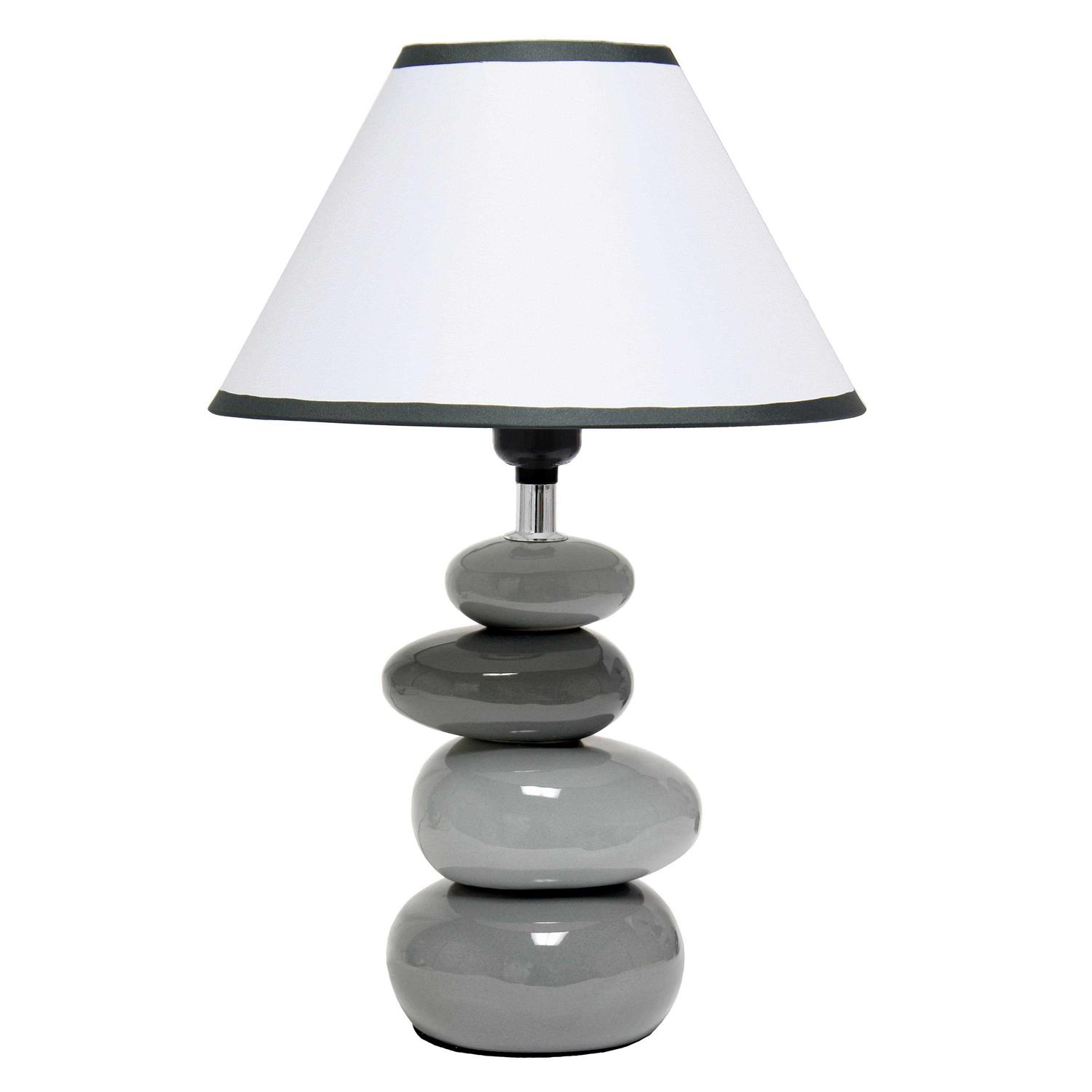 All the Rages Simple Designs Ceramic Stone Table Lamp