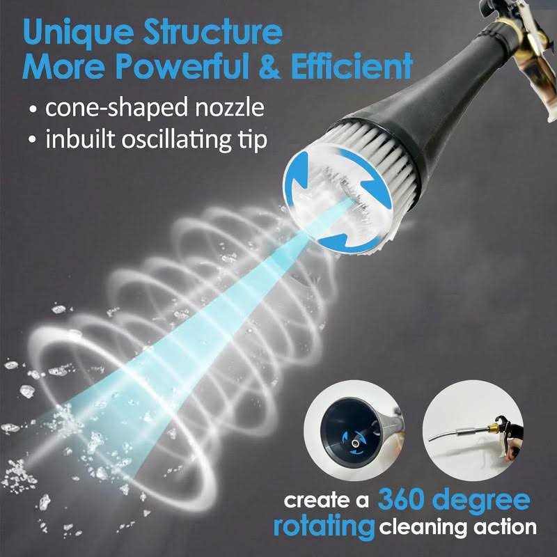 BIAOMEI High Pressure Car Interior Cleaning Gun Automobile Detailing Cleaning Car Detailing Dry Washing Gun with Brush