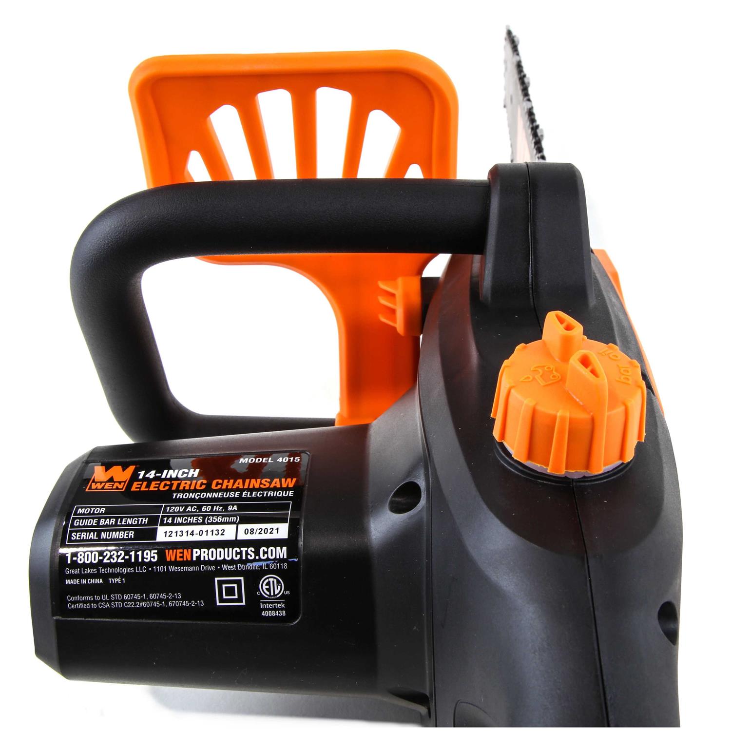 WEN 14 in. 9 Amp Electric Chainsaw