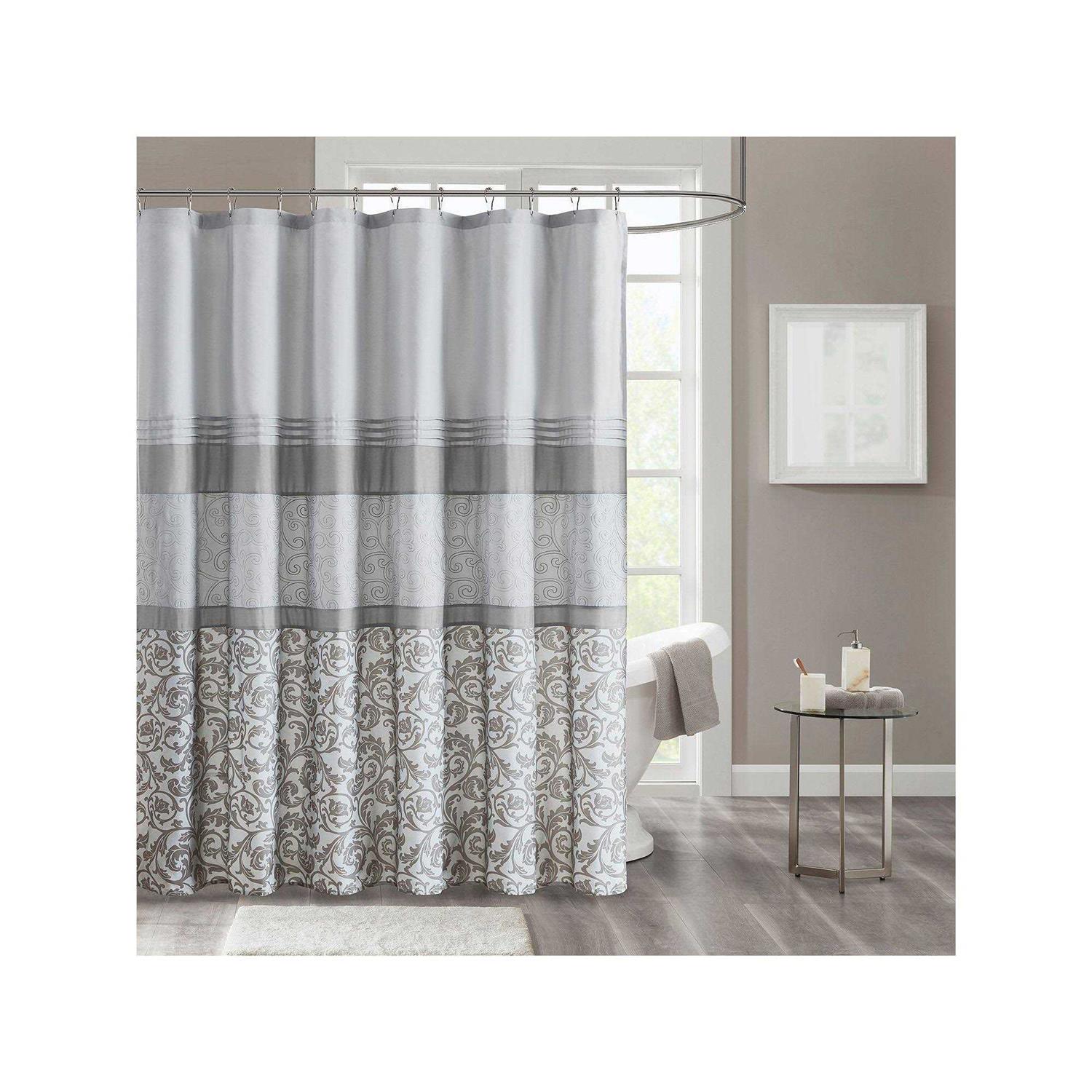 510 Design Ramsey Printed and Embroidered Shower Curtain