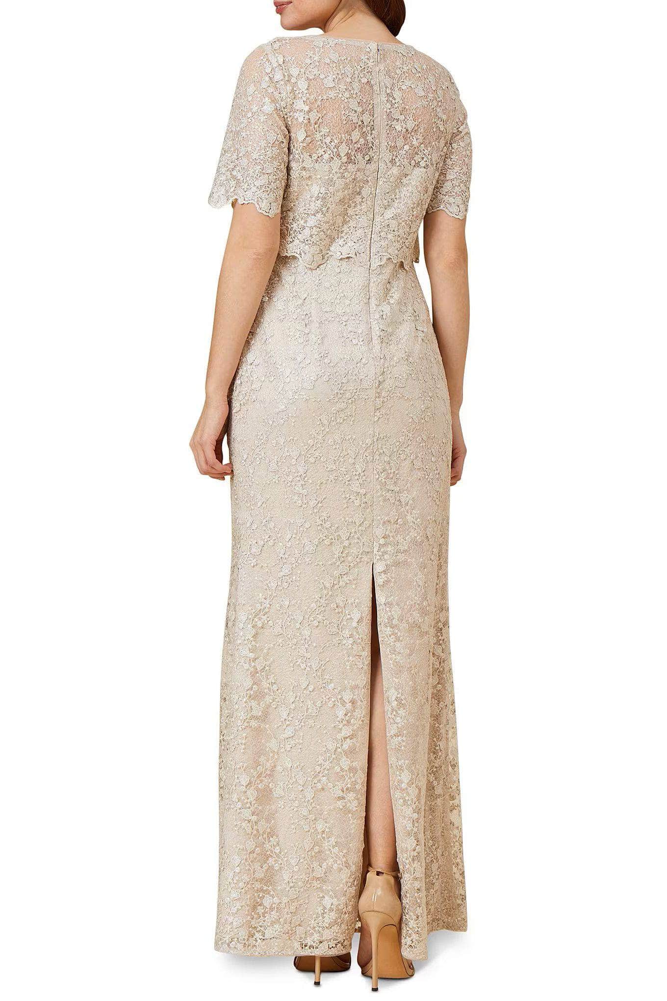 Floral Lace A-Line Formal Gown