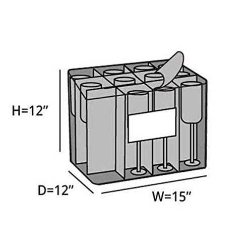 Covermates Stemware Storage Padded Protection ID Window Stain Resistant