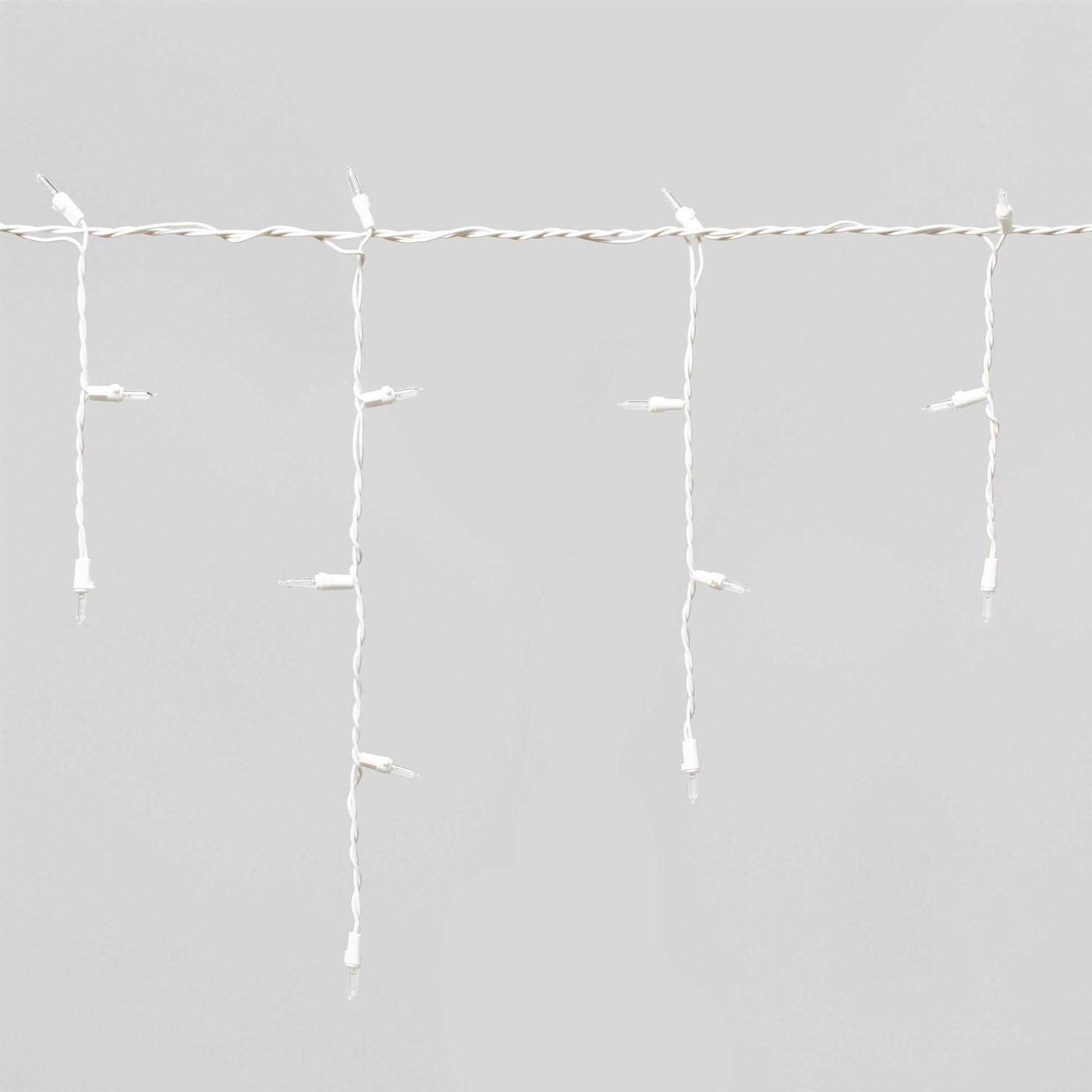 Winter Wondershop 70 Count Warm White LED Mini Icicle Christmas String Lights with White Wire