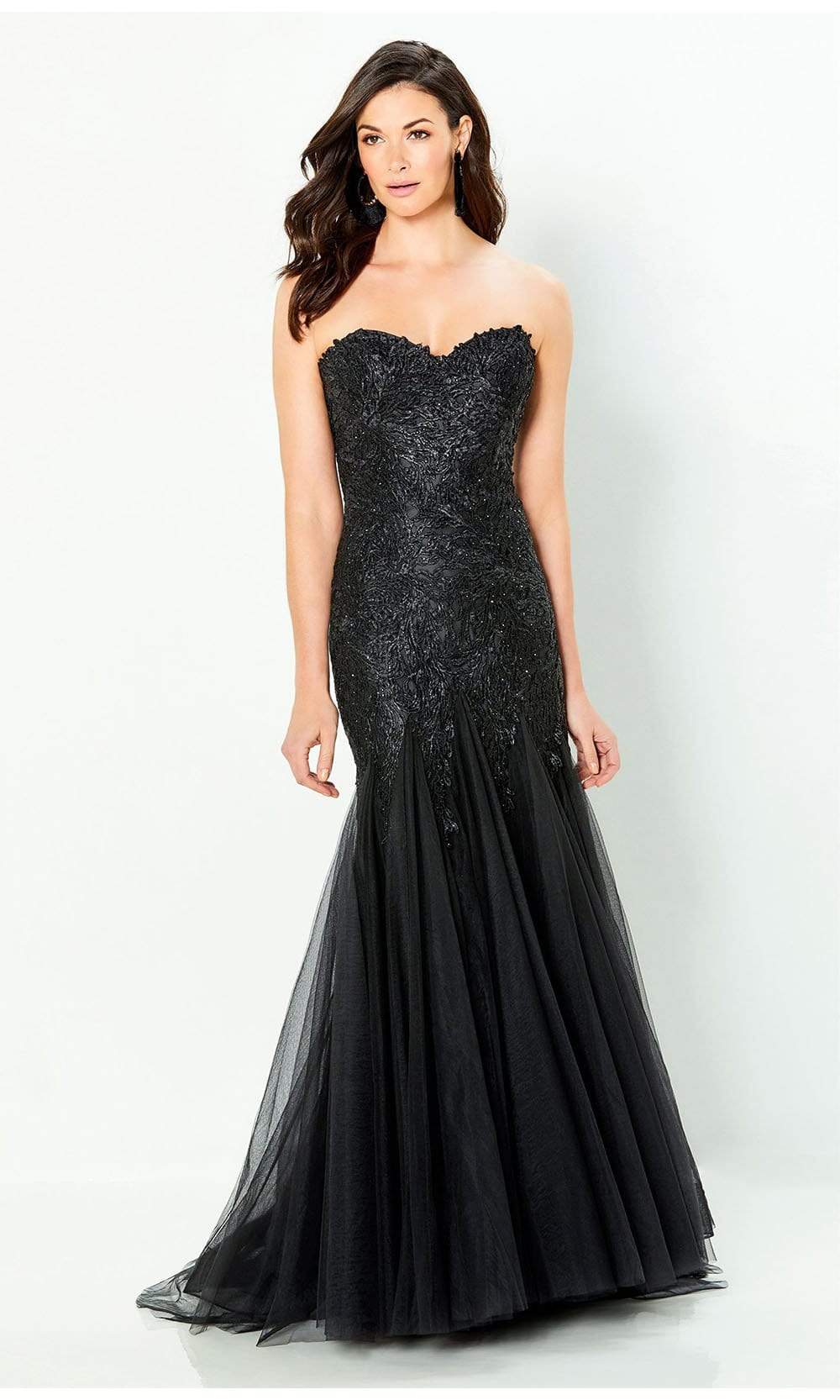 118964 Strapless Tulle Trumpet Gown