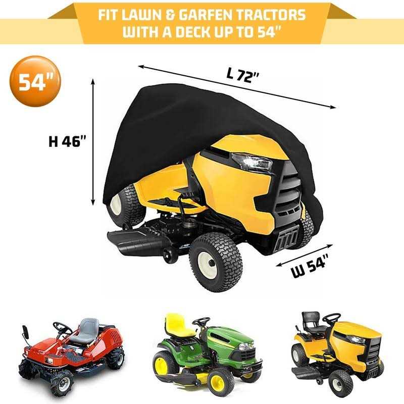 2win2buy Riding Lawn Mower Cover Heavy Duty Waterproof Polyester Oxford Tractor Cover UV & Dust & Water Resistant,Universal Fit Decks up to 54