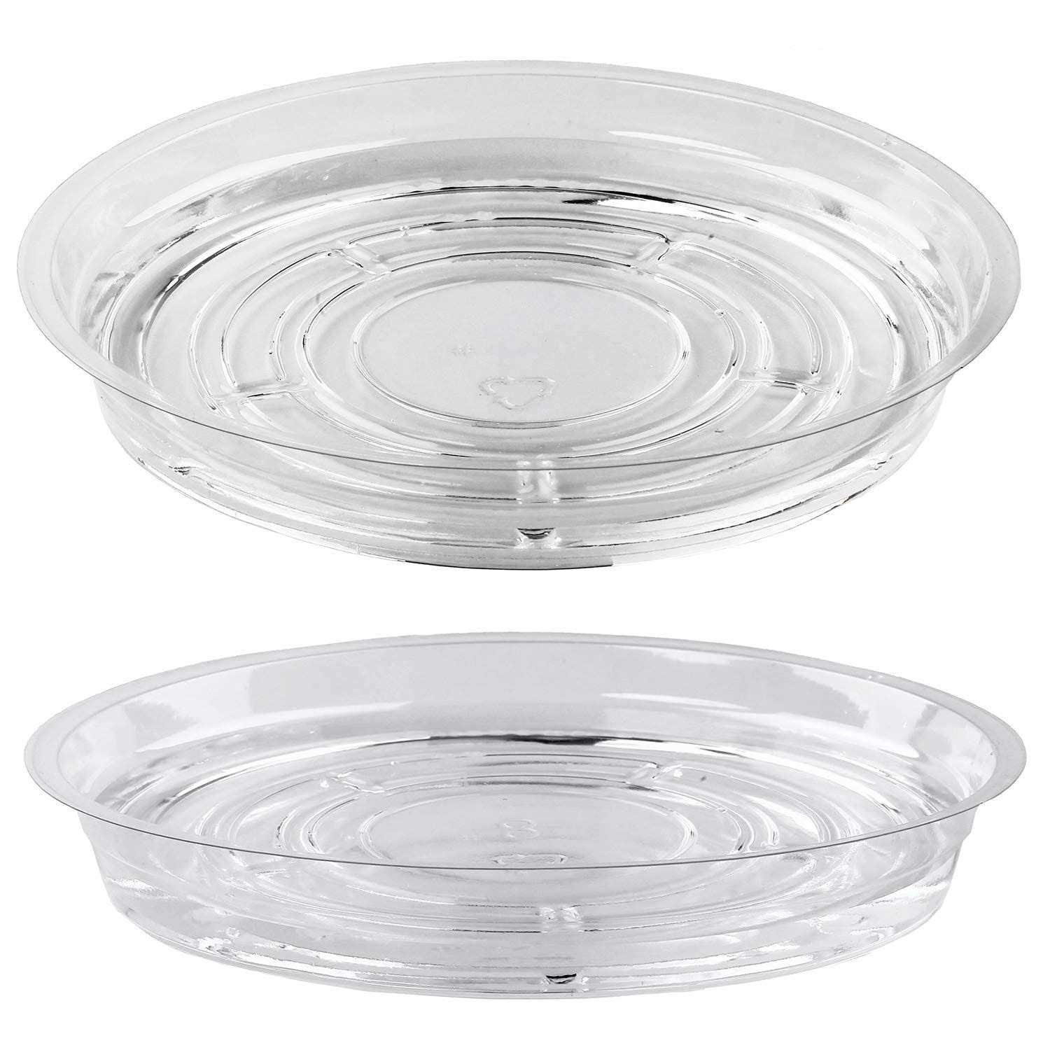 UltraOutlet 20 Pack Clear Plastic Plant Saucer Drip Trays Plant Plate Dish for Indoor Flower Pots and Planters