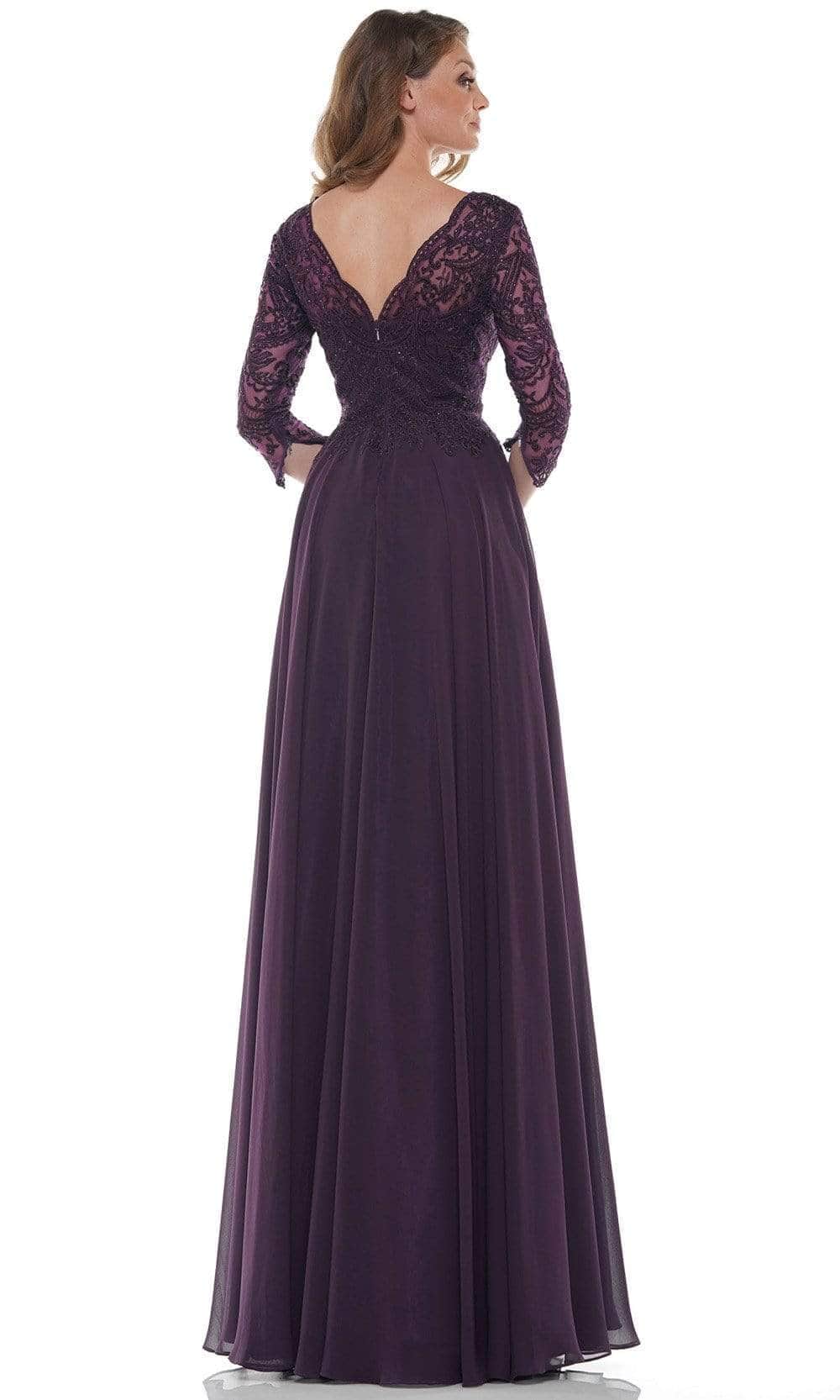 Bateau Embroidered Formal Gown