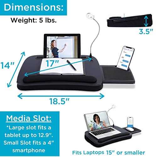 Sofia + Sam Multi Tasking Memory Foam Lap Desk with USB Light