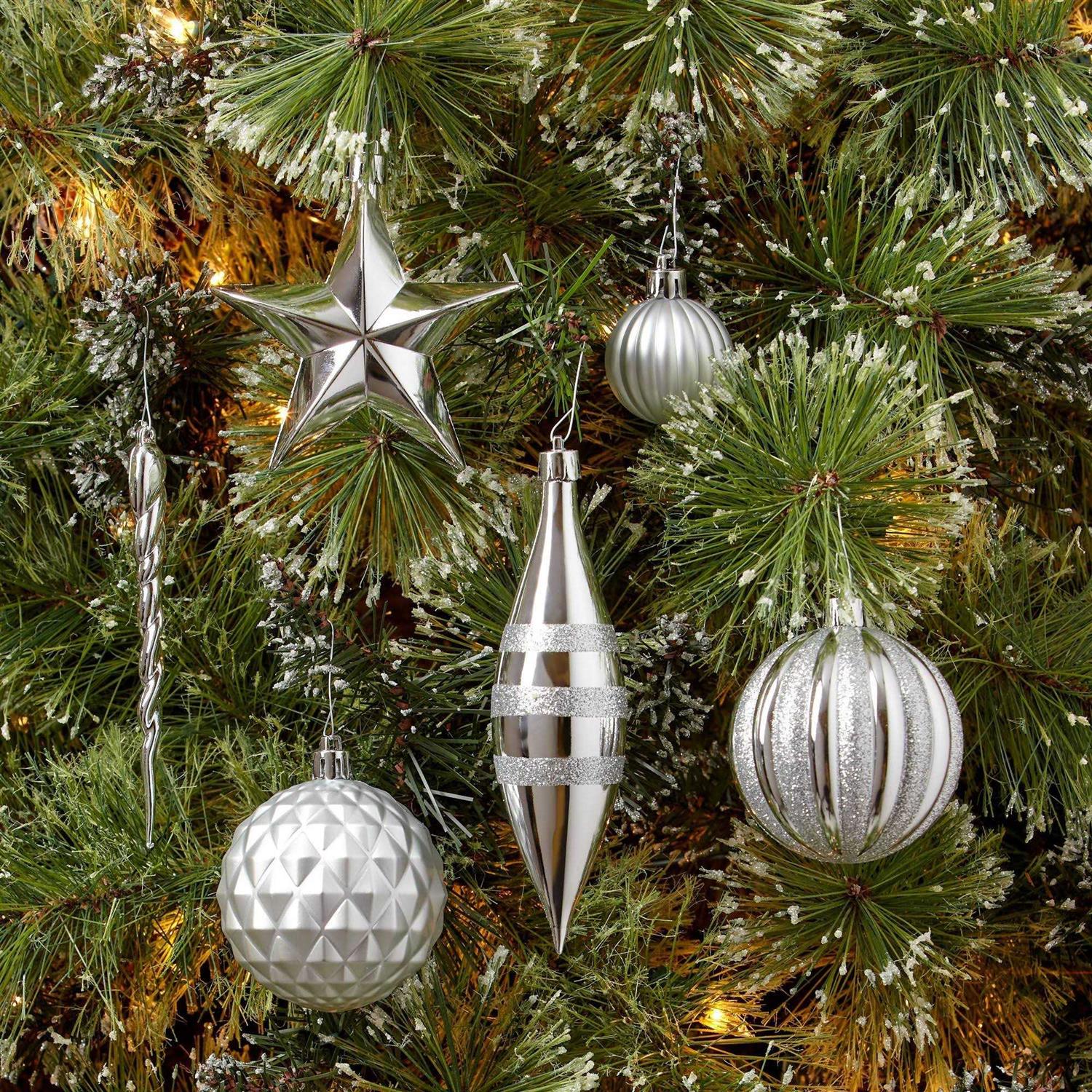 Wondershop 40ct Plastic Star Christmas Tree Ornament Set
